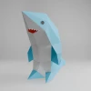 3D Baby Shark Papercraft Template: Low Poly Ocean Decor (Digital Download)