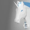 PDF Unicorn Pattern (Papercraft), Make Your Own Papercraft Unicorn Trophy: Faux Taxidermy Unicorn Template, DIY Unicorn Head, 3D Puzzle