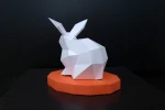 DIY Easter Rabbit, Easter Bunny, Papercraft Bunny, Papercraft Rabbit, 3d papercraft,Silhouette Cameo, SVG, DXF, Printables,Low poly,Diy Lamp