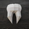 3D Papercraft Tooth Sculpture: Low Poly DIY Template (PDF)