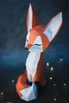 Fox Papercraft DIY Pepakura Origami Template Low Poly