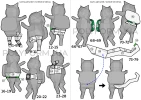 Space Cat Cosmonaut Space 3d paper model Low Poly Papercraft Silhouette PDF template