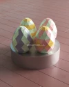 Easter Eggs set Low Poly Papercraft PDF template 3d Model Sculpture