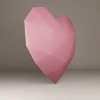 Low Poly Heart Papercraft Template: DIY Wedding Decor (Digital Download)