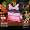 Mini Treasure Chest #3 - DIY Polygonal Paper Art Model Template, Paper Craft