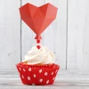 Low Poly Heart Cake Topper Papercraft: DIY Wedding Decor (Digital Download)