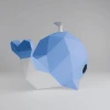 3D Whale Papercraft Template: Low Poly DIY Decor (Digital Download)