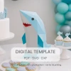 3D Baby Shark Papercraft Template: Low Poly Ocean Decor (Digital Download)