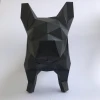 3D French Bulldog Papercraft: Low Poly Dog Sculpture (SVG, PDF, DXF Digital Download)