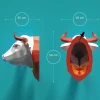 Bull in a suit (digital papercraft kit) DIY Bull Head, Paper craft Business Bull PDF, Low Poly paper sculpture, 3D Puzzle for a smart Taurus