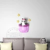 Panda in Pocket Papercraft Template: 3D Lowpoly Wall Decor (PDF)