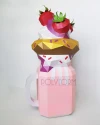 Overshake Cocktail Cupcake Strawberry Low Poly Sweets Donut Papercraft PDF template Food Paper craft