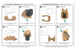 German Shepherd Dog - DIY Low Poly Paper Model Template, Paper Craft