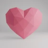 Low Poly Heart Papercraft Template: DIY Wedding Decor (Digital Download)