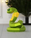 Snake Low Poly Christmas Papercraft New year PDF template 3d Model Sculpture