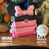 Mini Treasure Chest #3 - DIY Polygonal Paper Art Model Template, Paper Craft