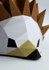 Papercraft Hedgehog Sculpture: 3D Low Poly DIY (PDF Pattern)