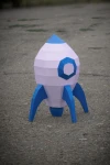 Papercraft Rocket: 3D Low Poly Paper Sculpture DIY (PDF Pattern)