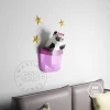Panda in Pocket Papercraft Template: 3D Lowpoly Wall Decor (PDF)