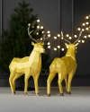 Deer Low Poly Christmas Papercraft new Year Decor PDF template 3d Model Sculpture