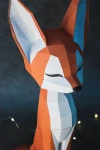 Fox Papercraft DIY Pepakura Origami Template Low Poly