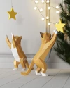 Cat with a Star Low Poly Christmas Papercraft PDF template 3d Model Sculpture