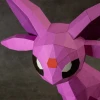 Pokemon Espeon Eevee Evolution 3D Papercraft PDF Templates For Cricut Projects, DIY Pokemon Low Poly, 3D Sculpted