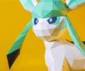 Pokemon Glaceon Eevee Evolution 3D Papercraft PDF, Templates, DIY Pokemon Low Poly, 3D