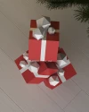 GIFTS Low Poly Christmas Papercraft PDF template New Year 3d Model Sculpture