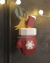 Low Poly Christmas Mitten Papercraft: Sculpture PDF Template SVG
