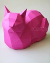 Cat Low Poly Papercraft PDF template