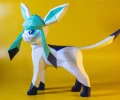 Pokemon Glaceon Eevee Evolution 3D Papercraft PDF, Templates, DIY Pokemon Low Poly, 3D