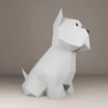 Low Poly Westie Dog Papercraft Template – DIY Pet Sculpture (Digital Download)