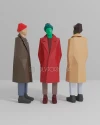 The man in the hat Low Poly 3D Character Papercraft Head PDF People template DIY