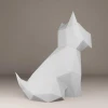 Low Poly Westie Dog Papercraft Template – DIY Pet Sculpture (Digital Download)