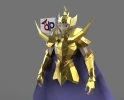 Saint Seiya Aries Mu half wall hanging Papercraft , PDF Template, DIY 3d Model, FanArt, Paper Sculpture, Low Poly, Pepakura, Craft, Manualidad, Arte de Papel