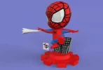 Spider-Man Chibi Papercraft , PDF Template, DIY 3d Model, FanArt, Paper Sculpture, Low Poly, Pepakura, Craft, Manualidad, Arte de Papel