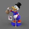 Scrooge McDuck Papercraft , PDF Template, DIY 3d Model, FanArt, Paper Sculpture, Low Poly, Pepakura, Craft, Manualidad, Arte de Papel