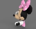 Minnie Mouse half-body wall hanging Papercraft , PDF Template, DIY 3d Model, FanArt, Paper Sculpture, Low Poly, Pepakura, Craft, Manualidad, Arte de Papel