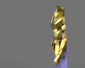 Saint Seiya Aries Mu half wall hanging Papercraft , PDF Template, DIY 3d Model, FanArt, Paper Sculpture, Low Poly, Pepakura, Craft, Manualidad, Arte de Papel