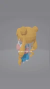 Sailor Moon Cute Papercraft Template | DIY 3D Low Poly Anime Model | Magical Girl Fan Art & Desk Decor | Unique Gift
