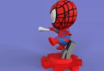 Spider-Man Chibi Papercraft , PDF Template, DIY 3d Model, FanArt, Paper Sculpture, Low Poly, Pepakura, Craft, Manualidad, Arte de Papel