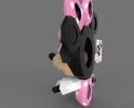 Minnie Mouse half-body wall hanging Papercraft , PDF Template, DIY 3d Model, FanArt, Paper Sculpture, Low Poly, Pepakura, Craft, Manualidad, Arte de Papel