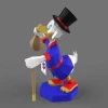 Scrooge McDuck Papercraft , PDF Template, DIY 3d Model, FanArt, Paper Sculpture, Low Poly, Pepakura, Craft, Manualidad, Arte de Papel