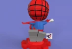 Spider-Man Chibi Papercraft , PDF Template, DIY 3d Model, FanArt, Paper Sculpture, Low Poly, Pepakura, Craft, Manualidad, Arte de Papel