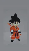 Son Goku Papercraft Template | DIY 3D Low Poly Anime Model | Dragon Ball Fan Art & Desk Decor | Unique Gift