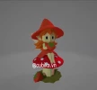 Strawberry Fairy Papercraft Template | DIY 3D Low Poly Fairy Sitting on Log | Enchanted Forest Decor & Unique Gift