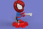 Spider-Man Chibi Papercraft , PDF Template, DIY 3d Model, FanArt, Paper Sculpture, Low Poly, Pepakura, Craft, Manualidad, Arte de Papel