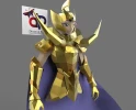 Saint Seiya Aries Mu half wall hanging Papercraft , PDF Template, DIY 3d Model, FanArt, Paper Sculpture, Low Poly, Pepakura, Craft, Manualidad, Arte de Papel