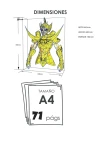 Saint Seiya Aries Mu half wall hanging Papercraft , PDF Template, DIY 3d Model, FanArt, Paper Sculpture, Low Poly, Pepakura, Craft, Manualidad, Arte de Papel
